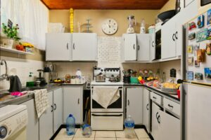cluttered messy kitchen